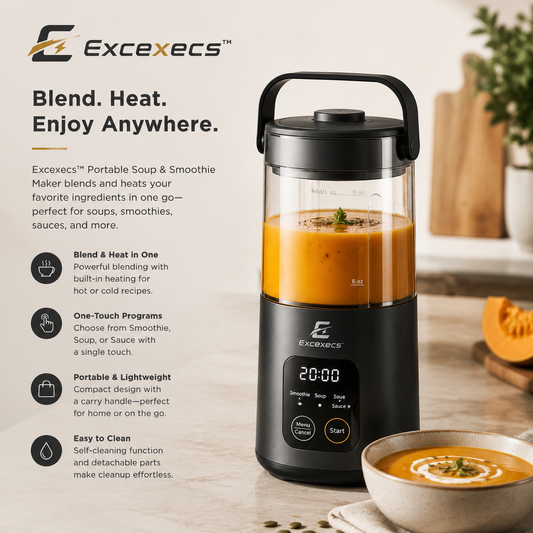 Excexecs™ ThermoBlend Fusion Portable Cooking Mixer Pro